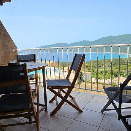 Chalereux T2 Vue Mer Et Piscine Alba Rossa Serra-di-Ferro  Zewnętrze zdjęcie